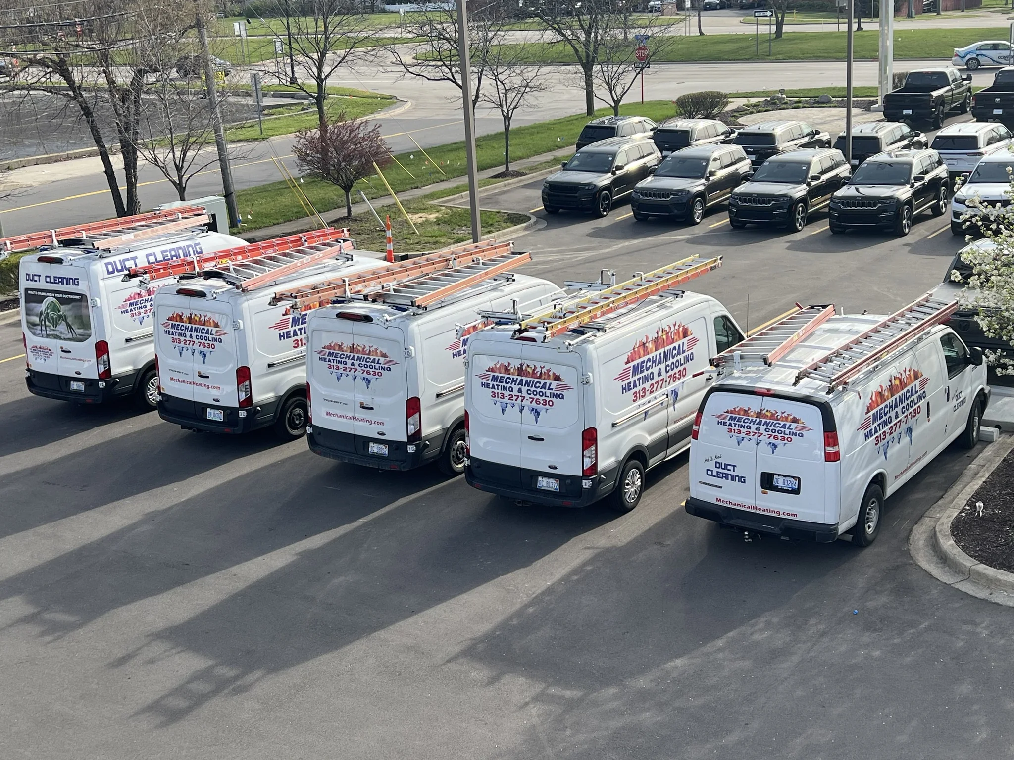 Mechanical Heating, Cooling & Electrical service fleet